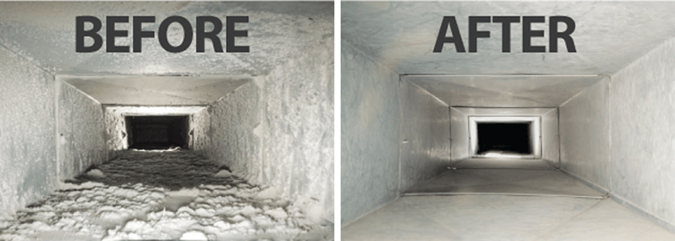 Air Duct Cleaning Before & After